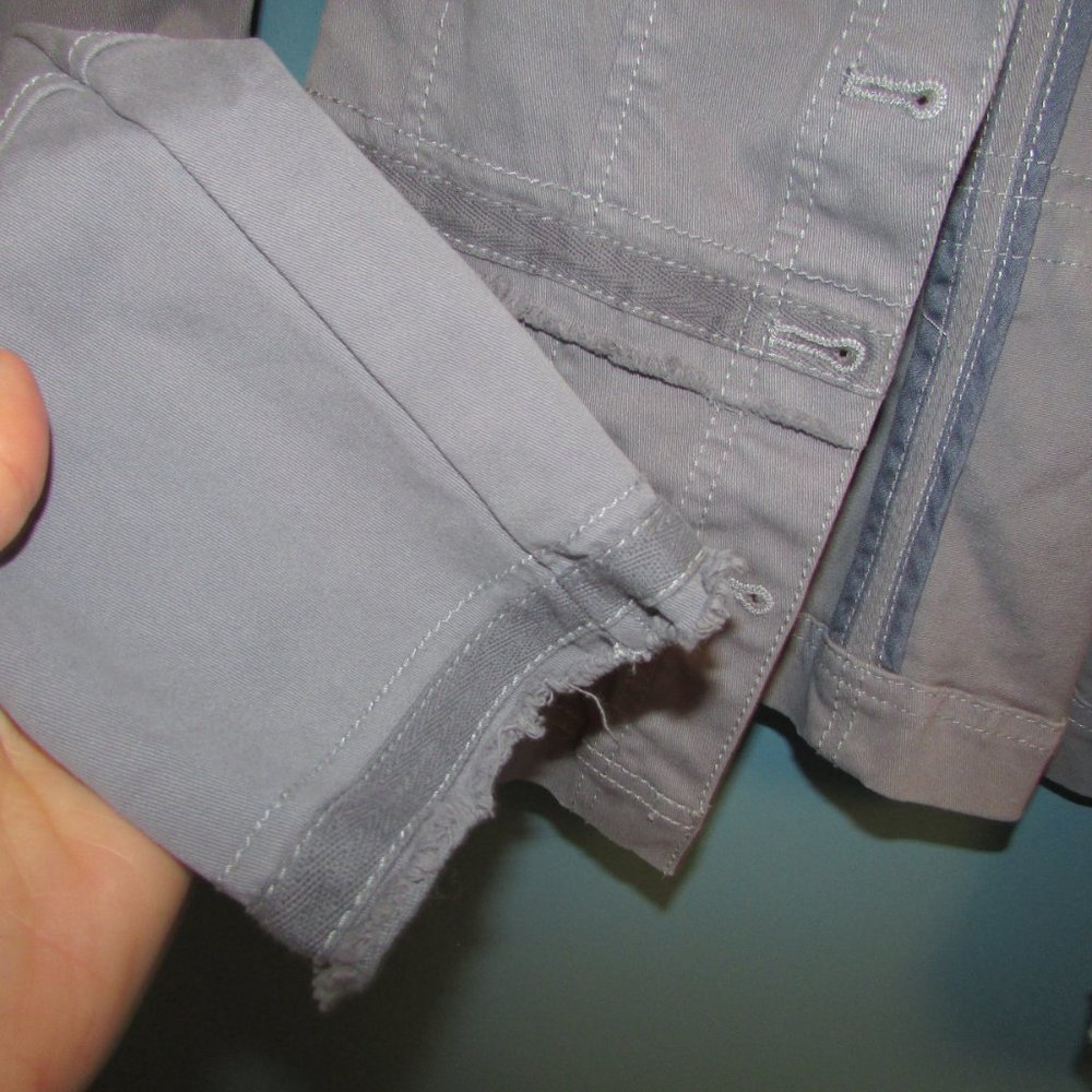 WHBM blue-gray Button-Front Jacket - Picture 6 of 10